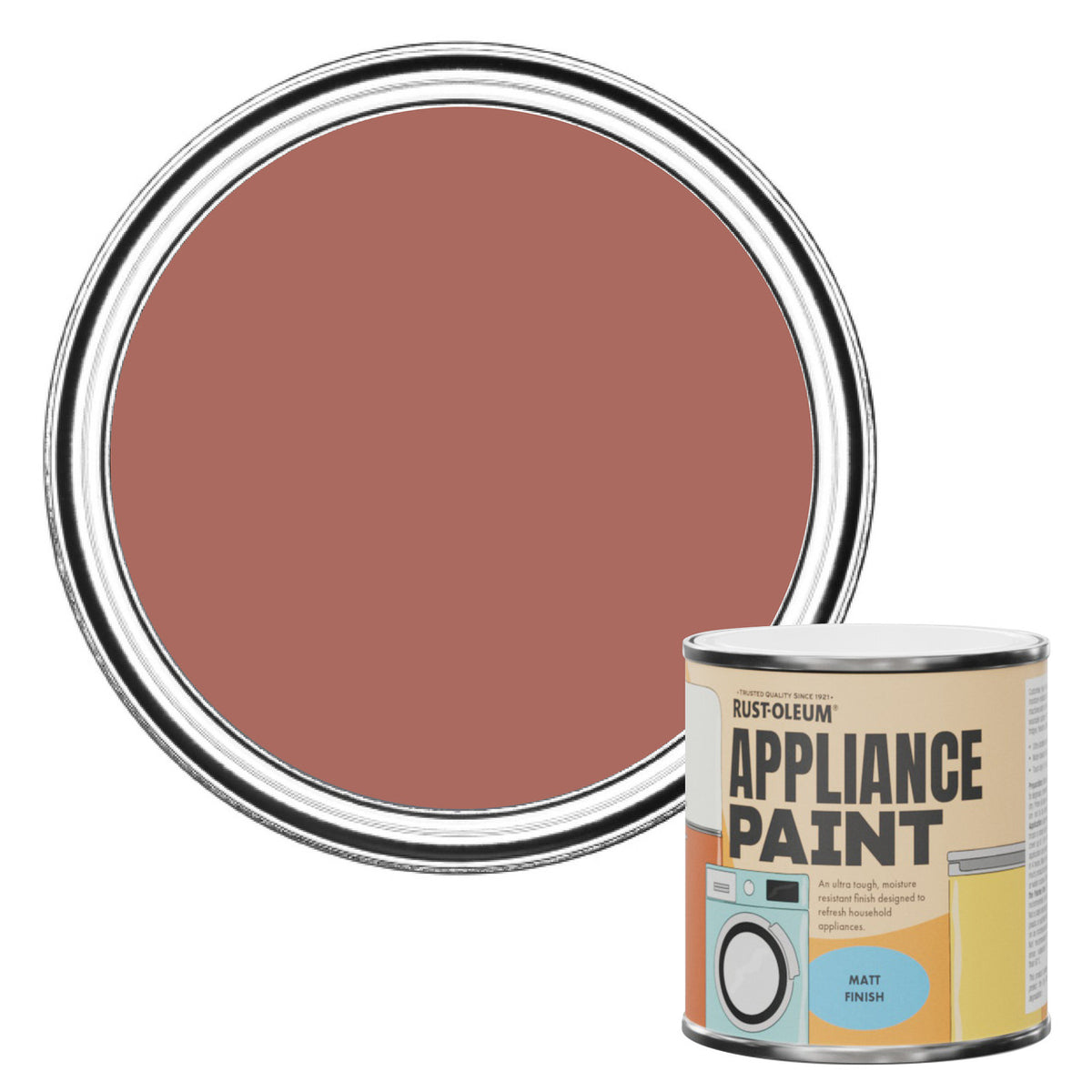 Rust-Oleum Red Matt Appliance Paint - Salmon 250ml