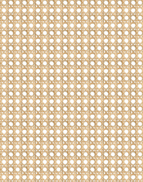 'Faux Caning' Wallpaper by Wallshoppe - Wicker - Removable Panel