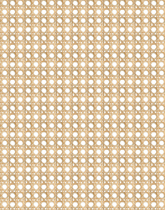 'Faux Caning' Wallpaper by Wallshoppe - Wicker - Removable Panel