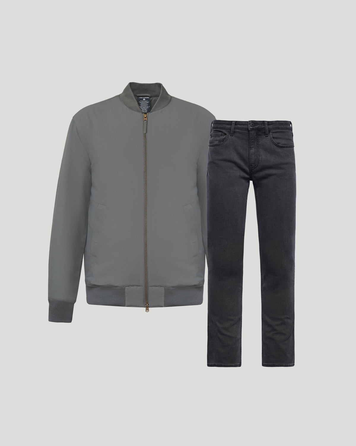 True Classic Carbon Gray Bomber Jacket & Comfort Stretch Jeans 2-Pack | Small