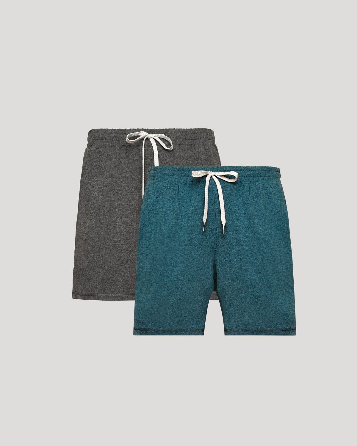 True Classic Charcoal Gray & Heather Centurion Active Comfort Shorts 2-Pack | Cotton Blend | Athletic Cut | Small