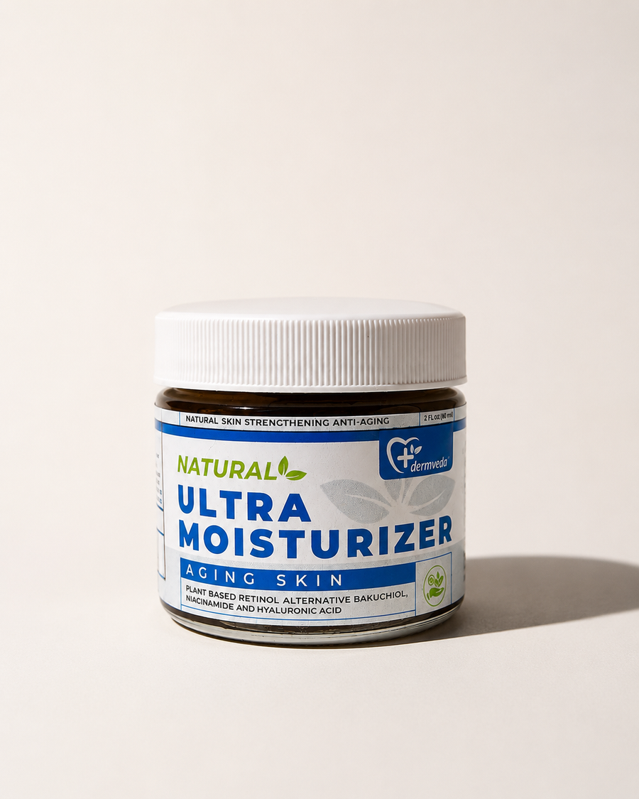 Dermveda Ultra Moisturizer Anti-Aging, Natural Skin-Strengthening Hydration Cream for Aging Skin - Nourishing Plant-Based Anti-Wrinkle Moisturizing Fo