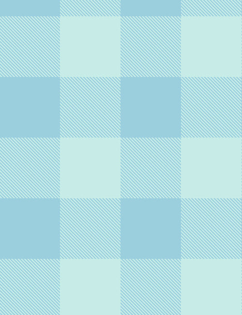 'Check, Baby, Check'  Wallpaper - Blue - Traditional