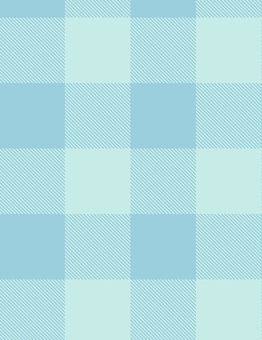 'Check, Baby, Check'  Wallpaper - Blue - Traditional