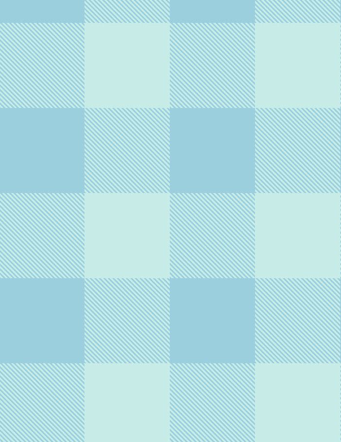 'Check, Baby, Check'  Wallpaper - Blue - Traditional