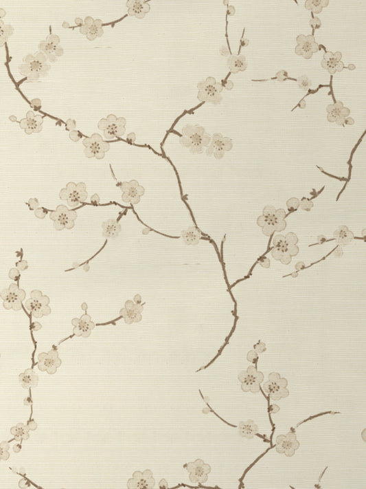 'Cherry Blossom' Grasscloth Wallpaper by Nathan Turner - Neutral - Grasscloth Roll