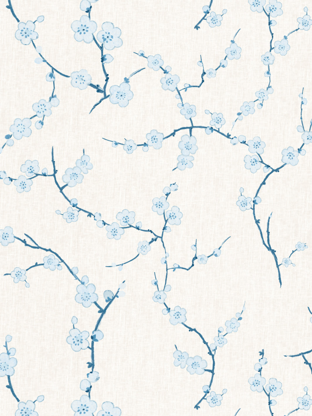 'Cherry Blossom' Wallpaper by Nathan Turner - Blue - Removable / 26 in. x 4.5 ft.