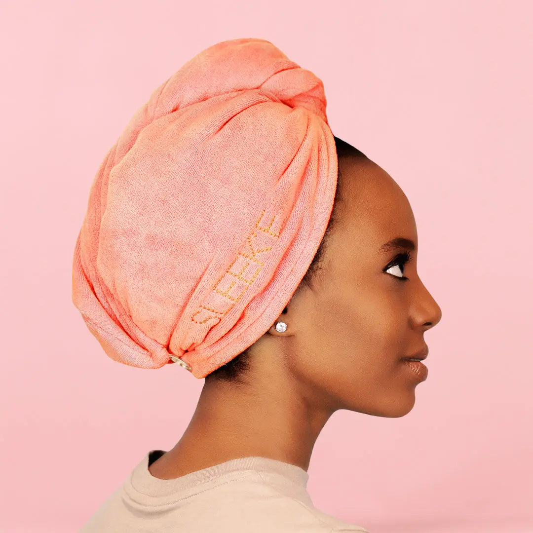 Microfiber Hair Wrap - Coral