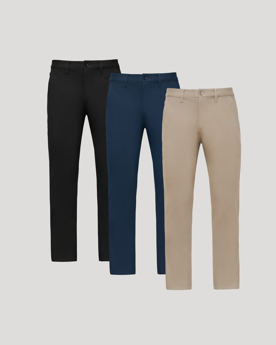True Classic Core Straight Chino Pants 3-Pack | 30