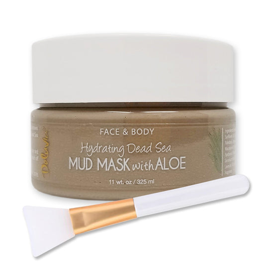 Face & Body Mud Mask with Brush Applicator