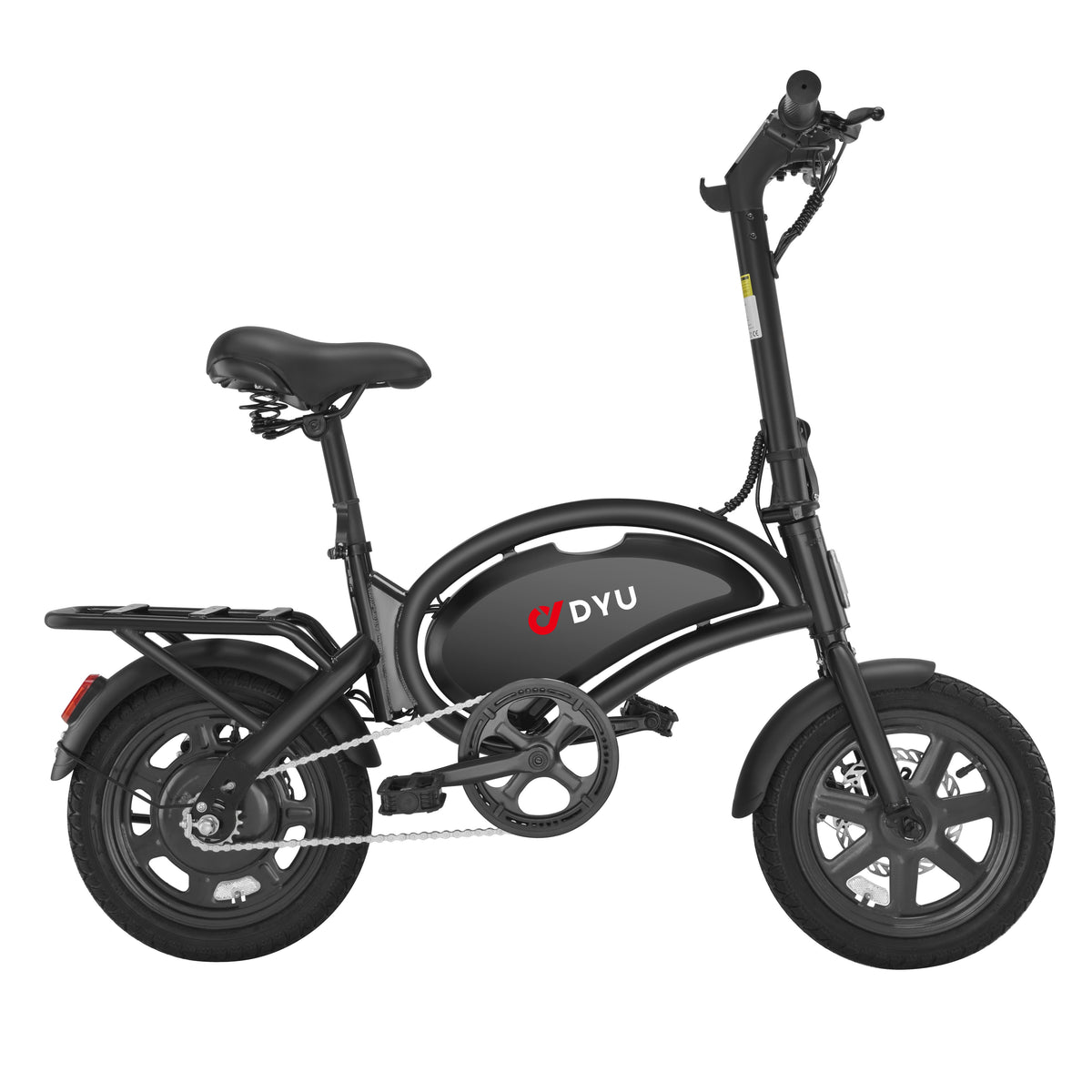 DYU D3F 14 Inch Mini Folding Electric Bike - Black