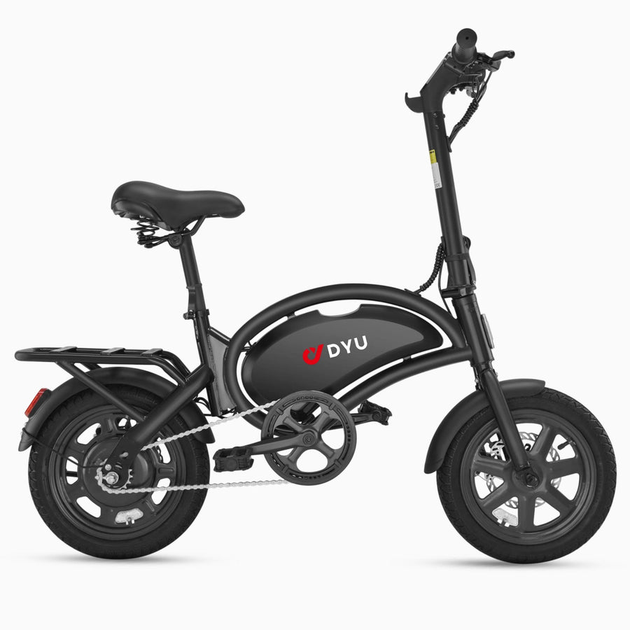 DYU D3F 14 Inch Mini Folding Electric Bike - Black