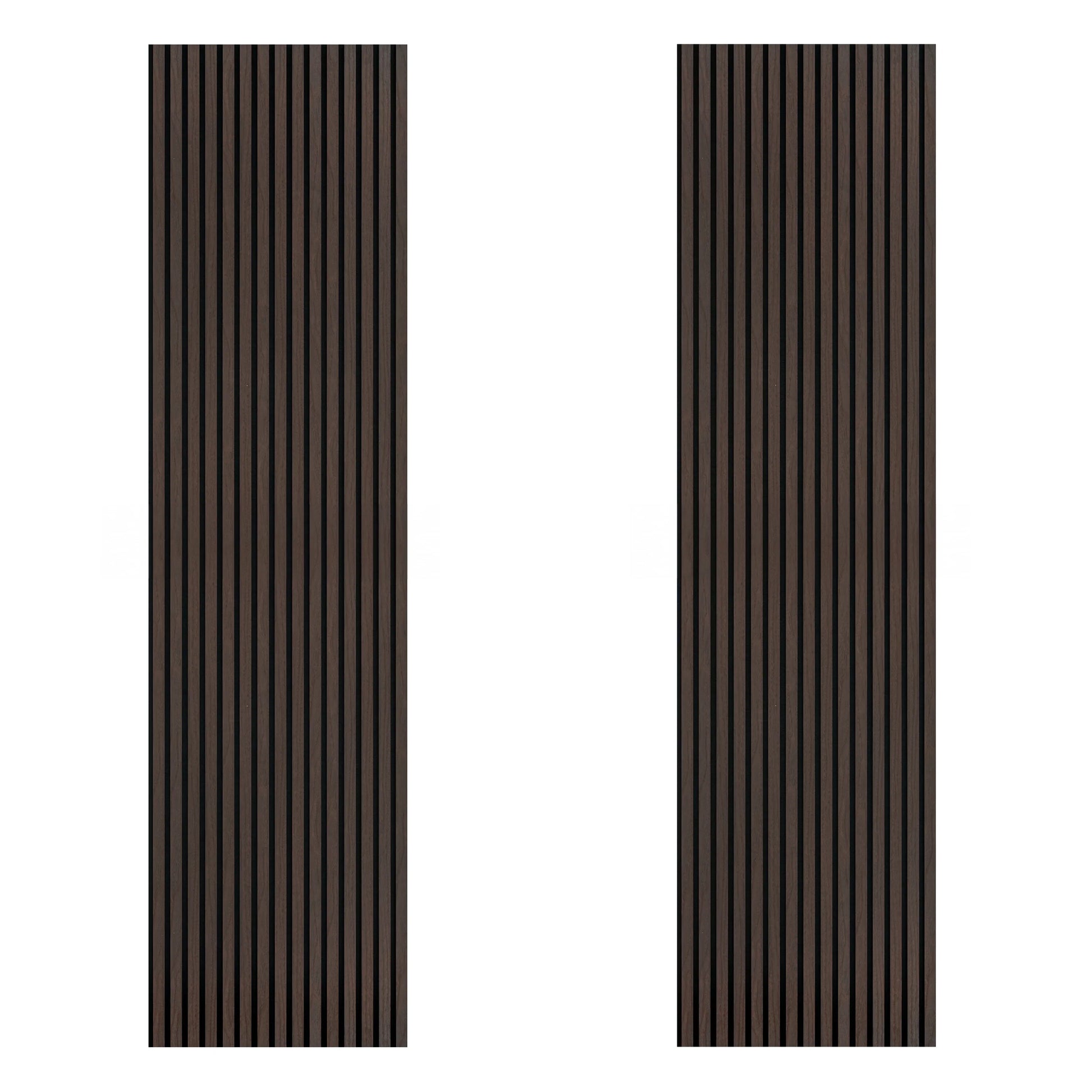 Acoustic Slat Wood Wall Panel - Smoked Oak - 2400 - 2 Pack