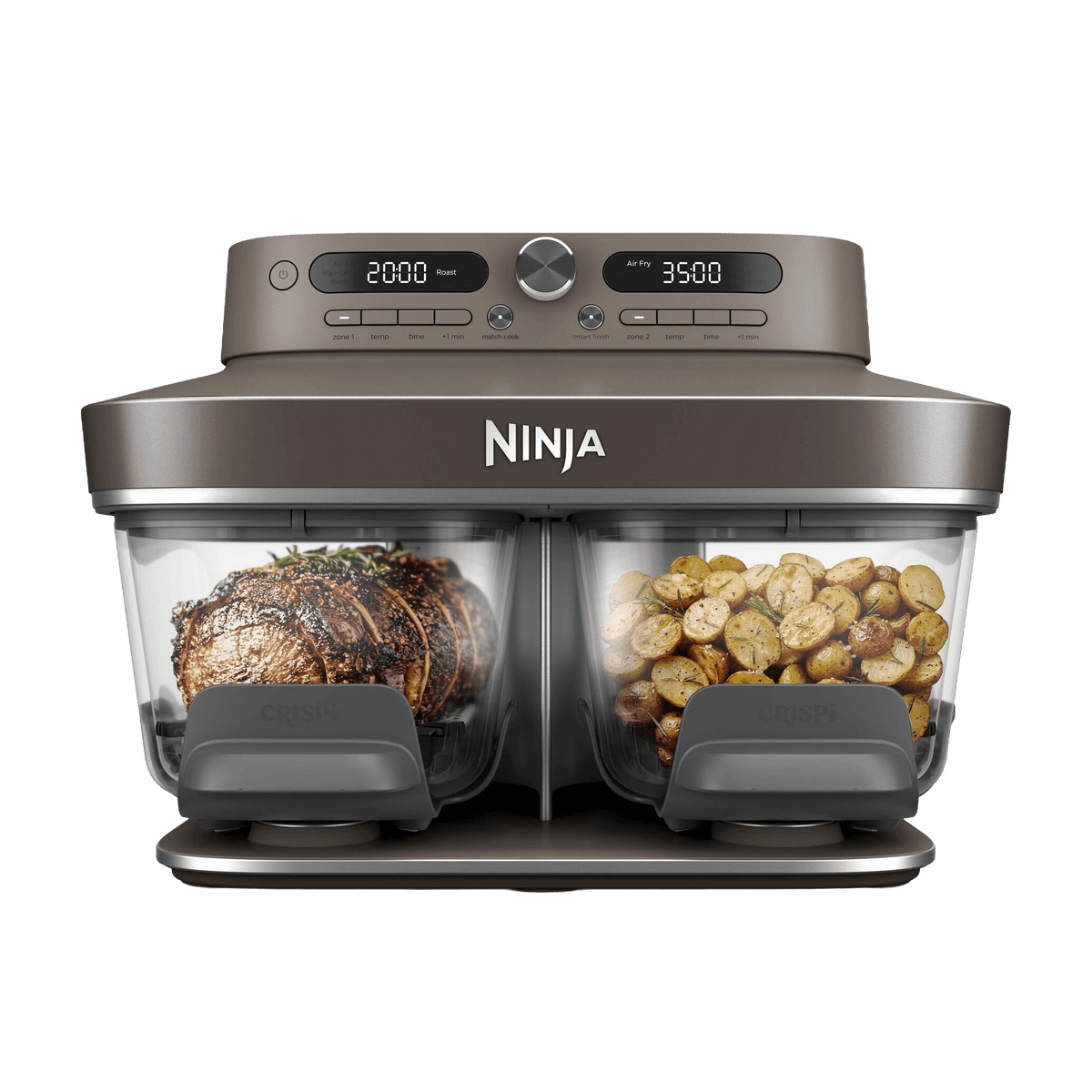 Ninja CRISPi DualZone 6-in-1 Function Glass Air fryer in Mocha | DD101UKBR1 | by SharkNinja