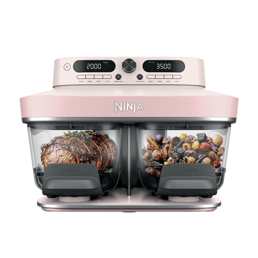 Ninja CRISPi DualZone 8-in-1 Function Glass Air Fryer in Rose Quartz | DD102UKPK1 | by SharkNinja