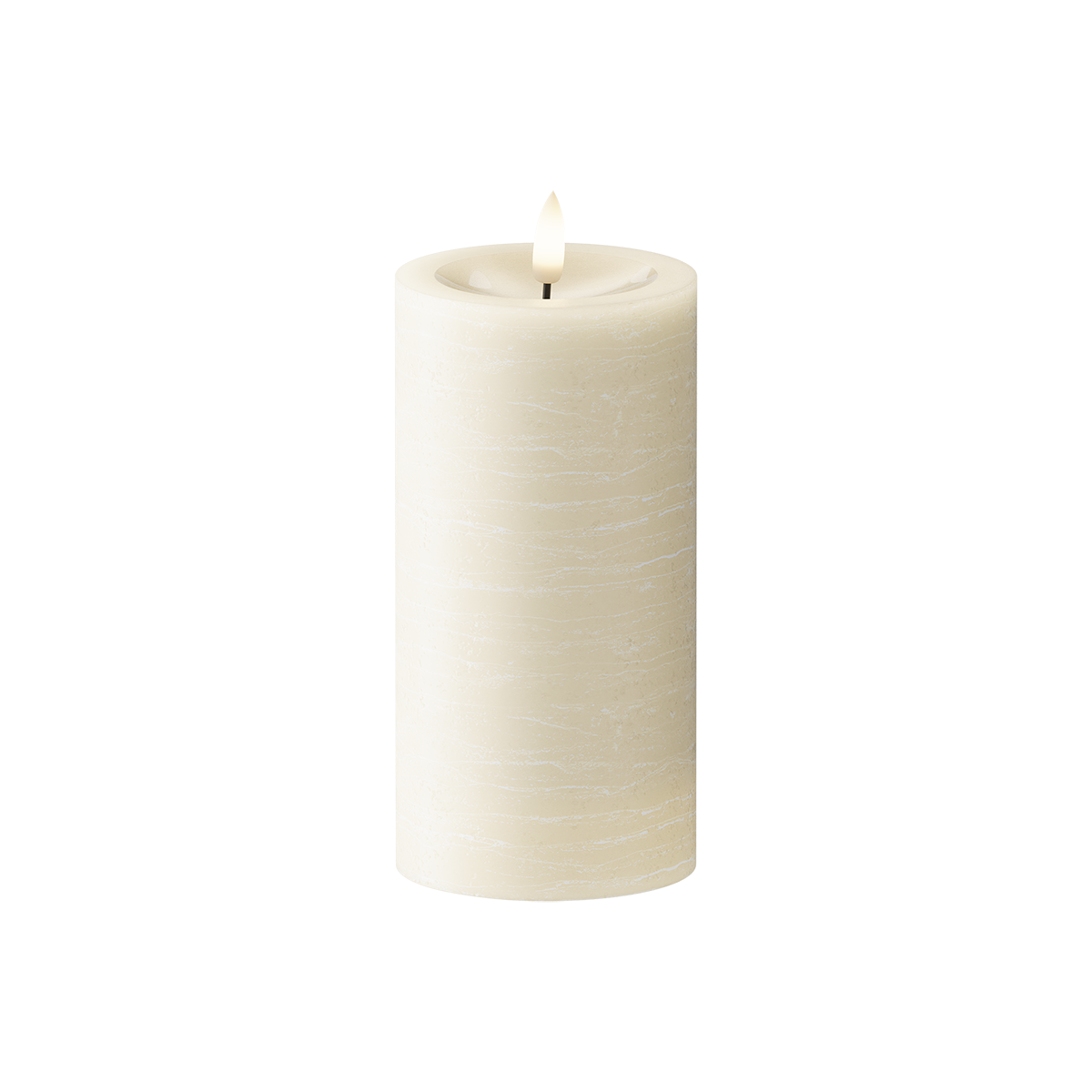 LED Blockkerzen Ø 7,5 x 15 cm Creme