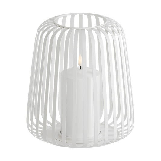 LED Laterne Ø 20 x 22 cm Weiß