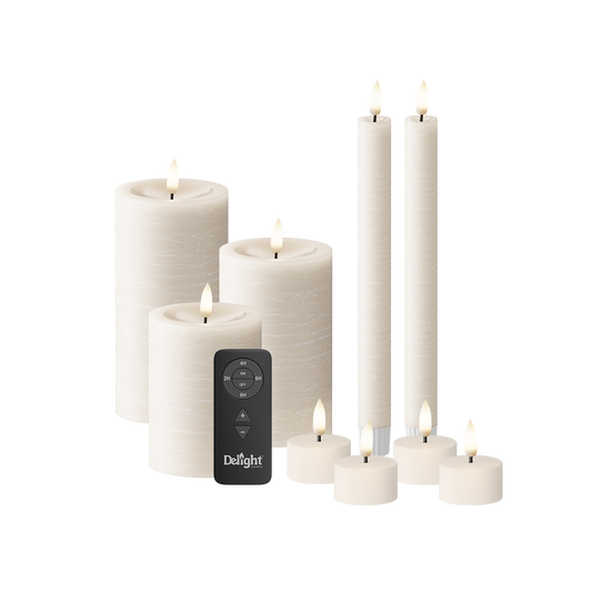 LED Lichtpaket 9-tlg., Elfenbein