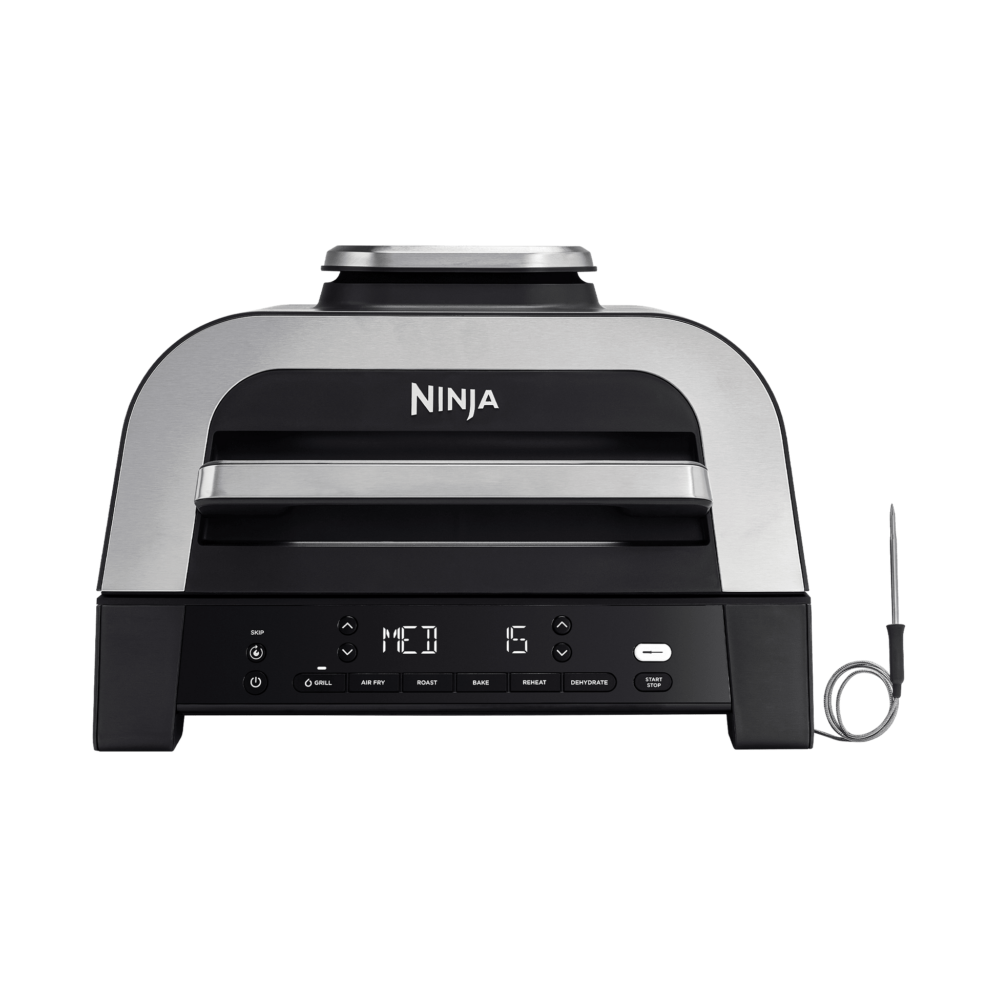 Ninja 6-in-1 MAX Grill & Air Fryer in Grey/Silver | DG551UK | by SharkNinja