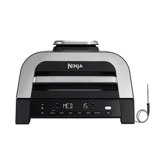 Ninja 6-in-1 MAX Grill & Air Fryer in Grey/Silver | DG551UK | by SharkNinja