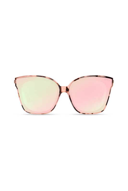 Lulu - Pink Tortoise + Rose Mirror Lens