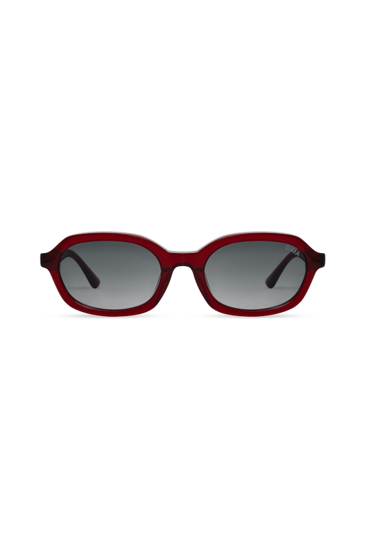 Rayna - Crystal Red + Grey Gradient Lens