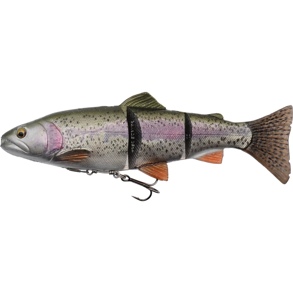 Savage Gear 4D Line Thru Trout Soft Baits 25cm 180g Slow Sinking Rainbow