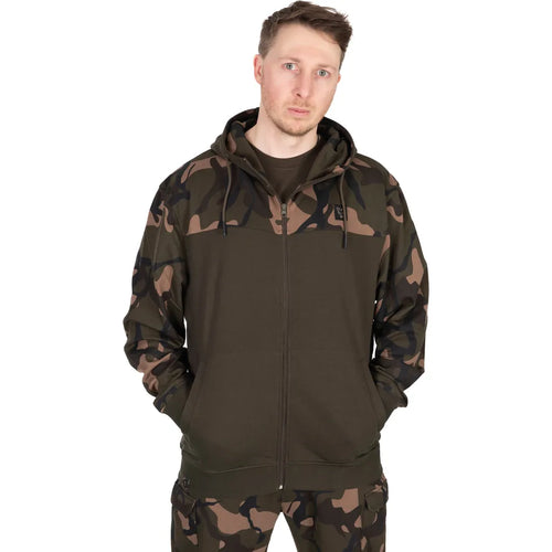 Fox LW Khaki Camo Split Zip Hoody S