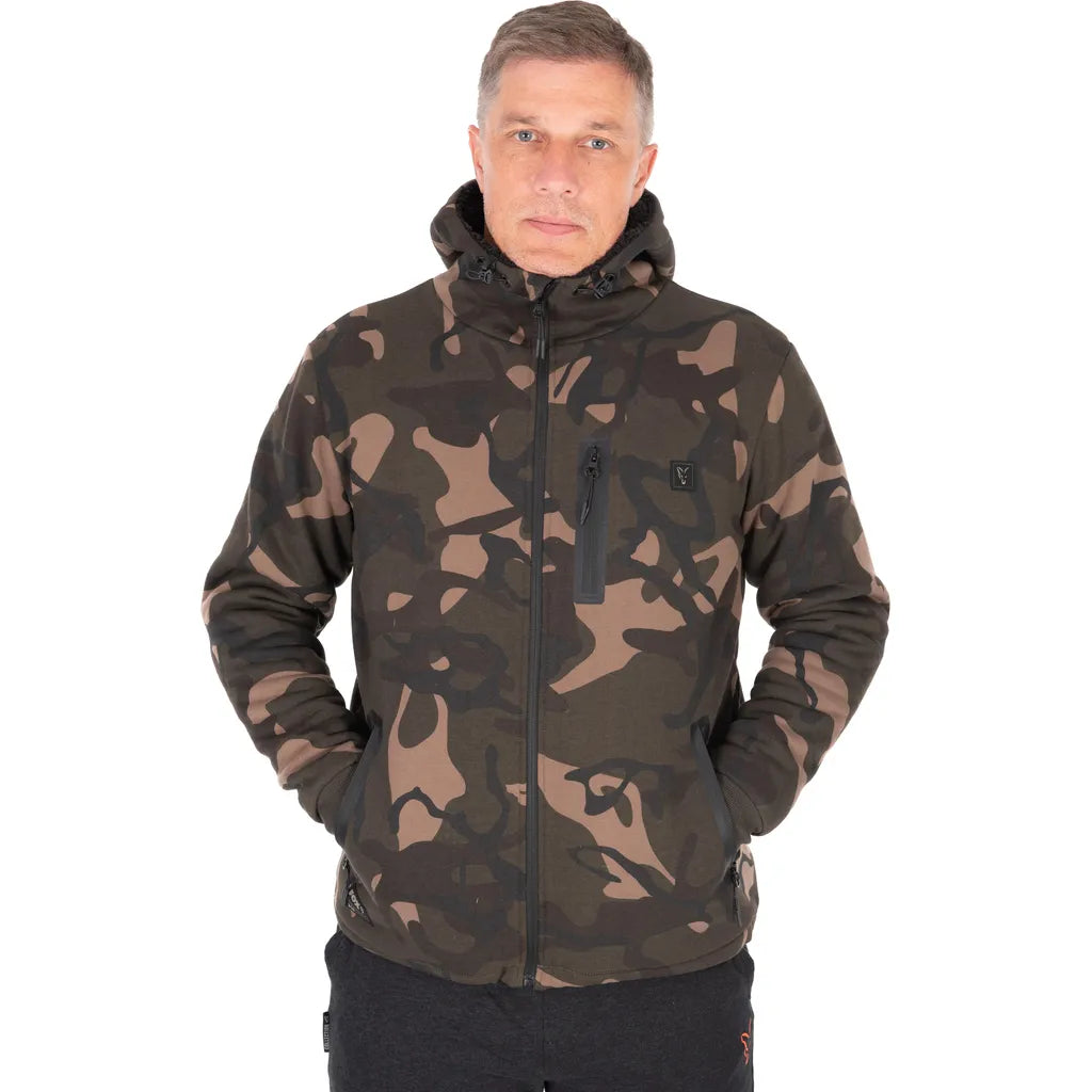 Fox Camo Full Zip Prem Sherpa Hoodie M