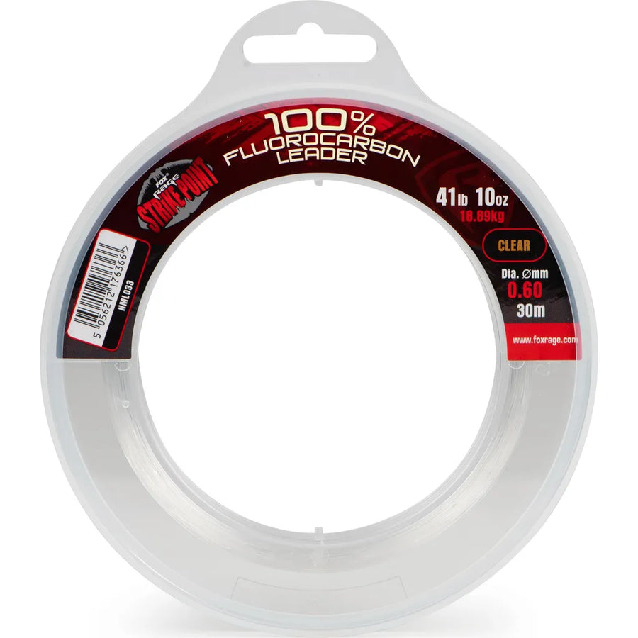Fox Rage Strike Point Fluorocarbon Lines 0.75mm 27.3kg 25m