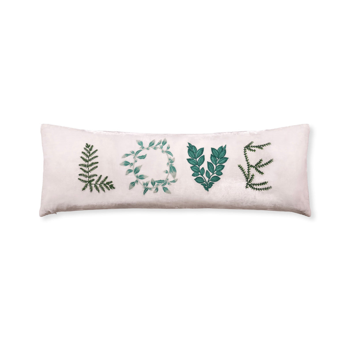 Love Oblong Pillow - 14" x 40" / Ivory Silk