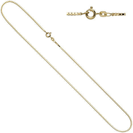 Venezianerkette 585 Gelbgold 1 5 mm 42 cm Gold Kette Halskette Goldkette