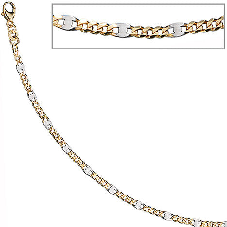 Steg-Panzerarmband 333 Gelbgold massiv 19 cm Gold Armband Goldarmband Karabiner