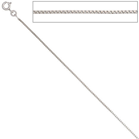 Venezianerkette 333 Weißgold 0 9 mm 38 cm Gold Kette Halskette Weißgoldkette