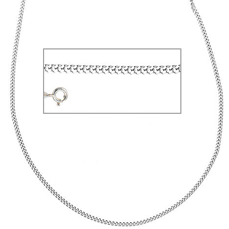 Panzerkette 925 Sterling Silber 2 mm 38 cm Halskette Kette Silberkette Federring