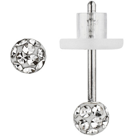 Ohrstecker Kugel Edelstahl mit SWAROVSKI® ELEMENTS Ohrringe Kugelohrstecker