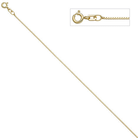 Venezianerkette 925 Sterling Silber gold vergoldet 0 9 mm 42 cm Kette Halskette