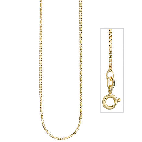 Venezianerkette 925 Sterling Silber gold vergoldet 1 3 mm 45 cm Kette Halskette
