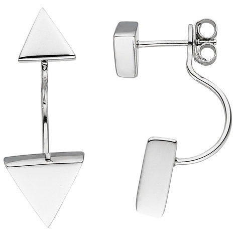 Ohrhänger Dreieck 925 Sterling Silber Ohrringe Ohrstecker Dreieck