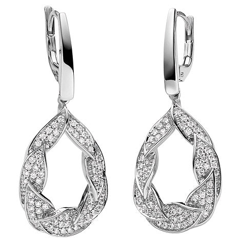 Ohrhänger 585 Gold Weißgold 130 Diamanten Brillanten 0 42ct. Ohrringe Boutons