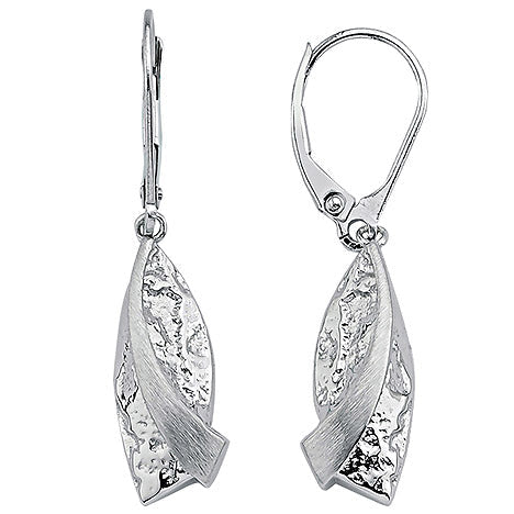 Ohrhänger 925 Sterling Silber gehämmert Ohrringe Boutons Silberohrringe