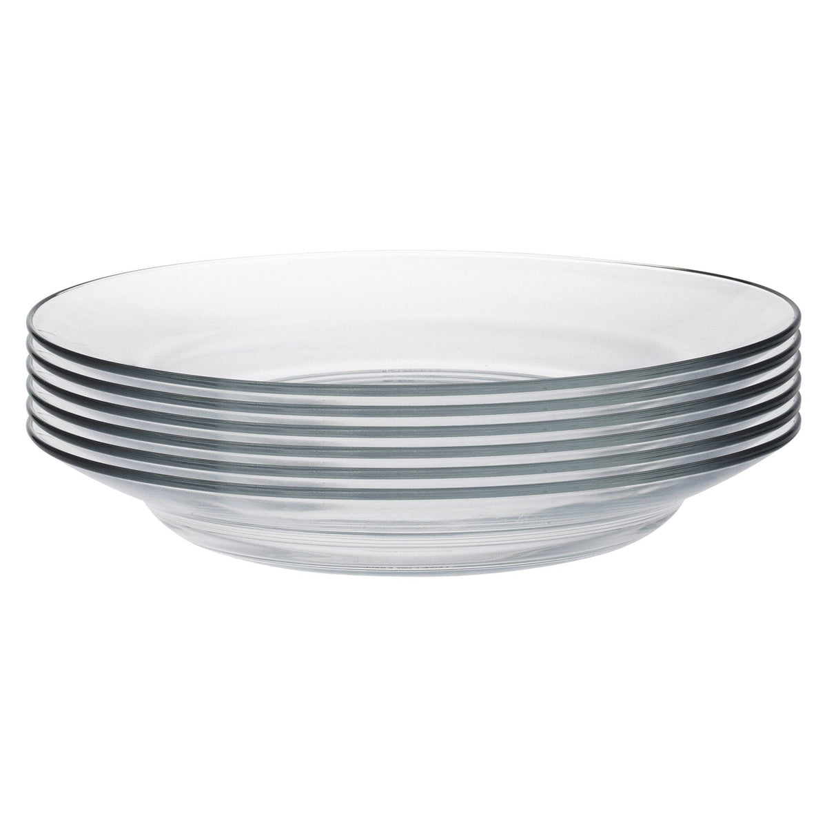23cm Clear Lys Glass Soup Bowls - Pack of Six