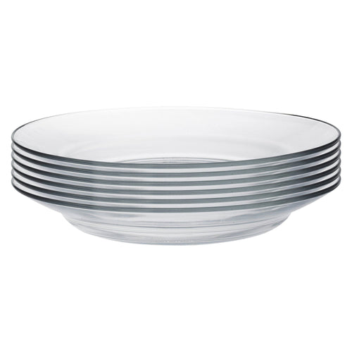 23cm Clear Lys Glass Soup Bowls - Pack of Six