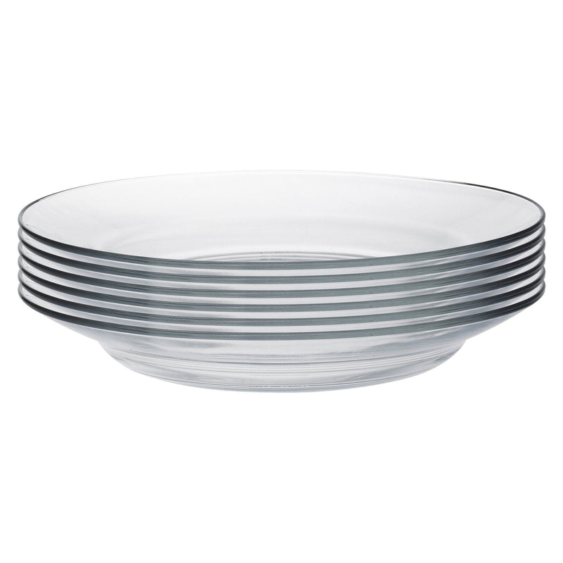 23cm Clear Lys Glass Soup Bowls - Pack of Six