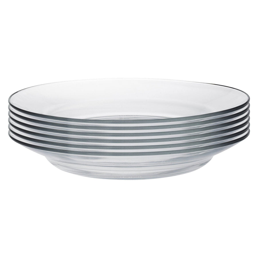 23cm Clear Lys Glass Soup Bowls - Pack of Six