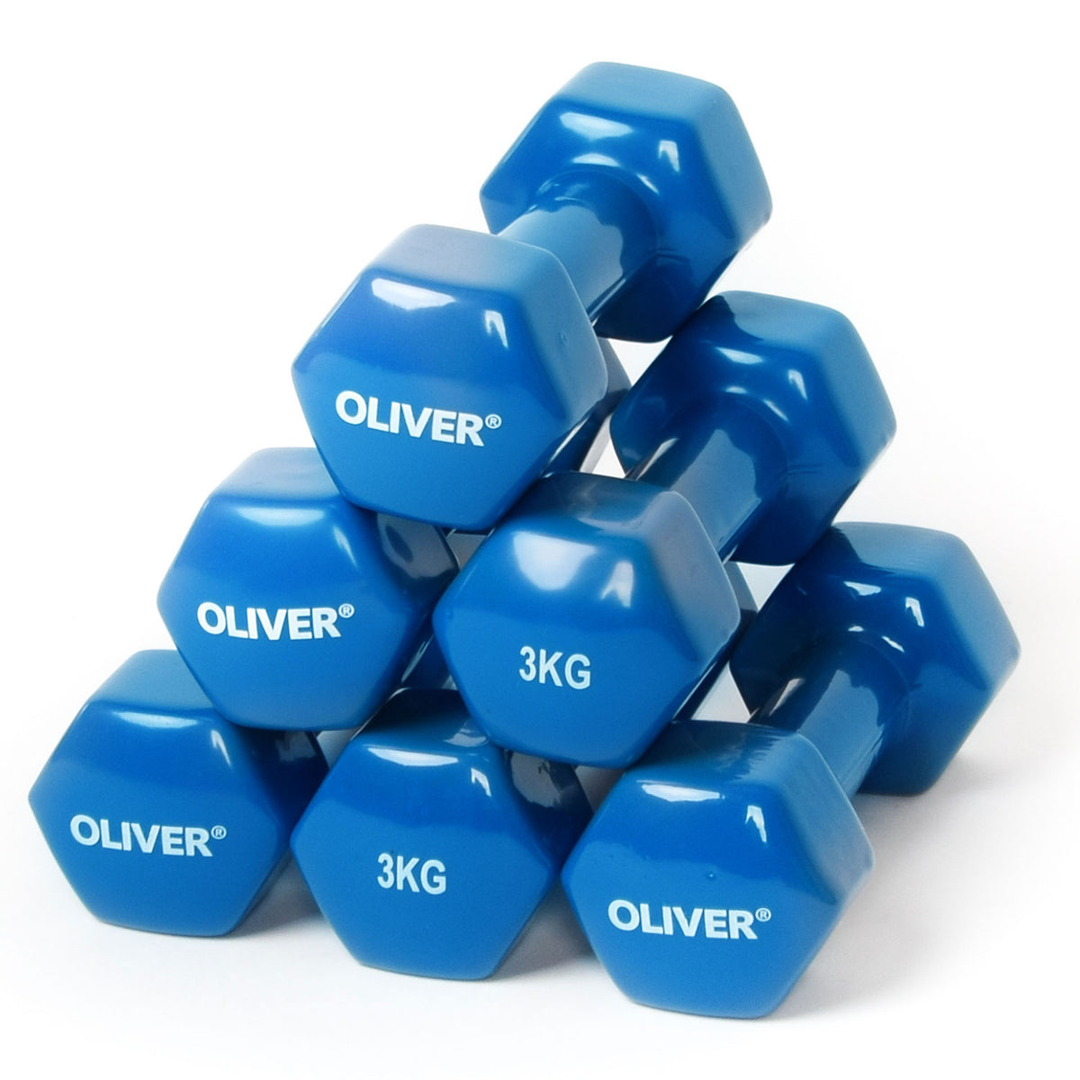 6x Oliver Vinyl Hantel zu je 3.0 kg