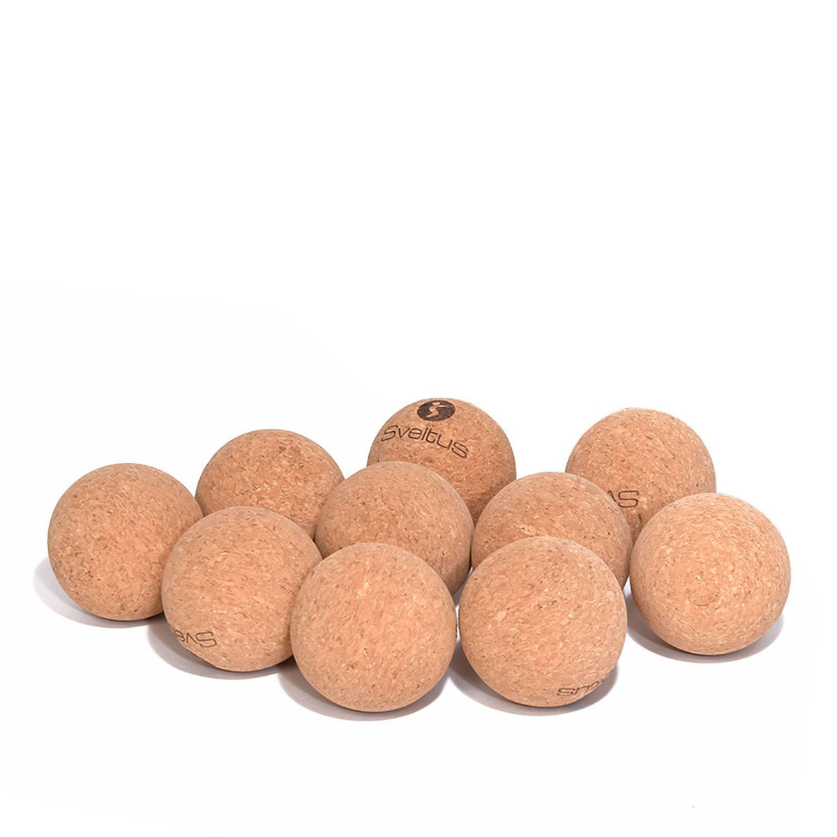 Sveltus 10 Faszienbälle aus Kork 6.5cm Ø