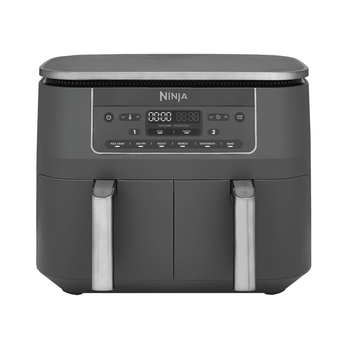 Ninja 6-in-1 Dual Zone Air Fryer 7.6L in Gun Metal Grey | DZ300UK | by SharkNinja
