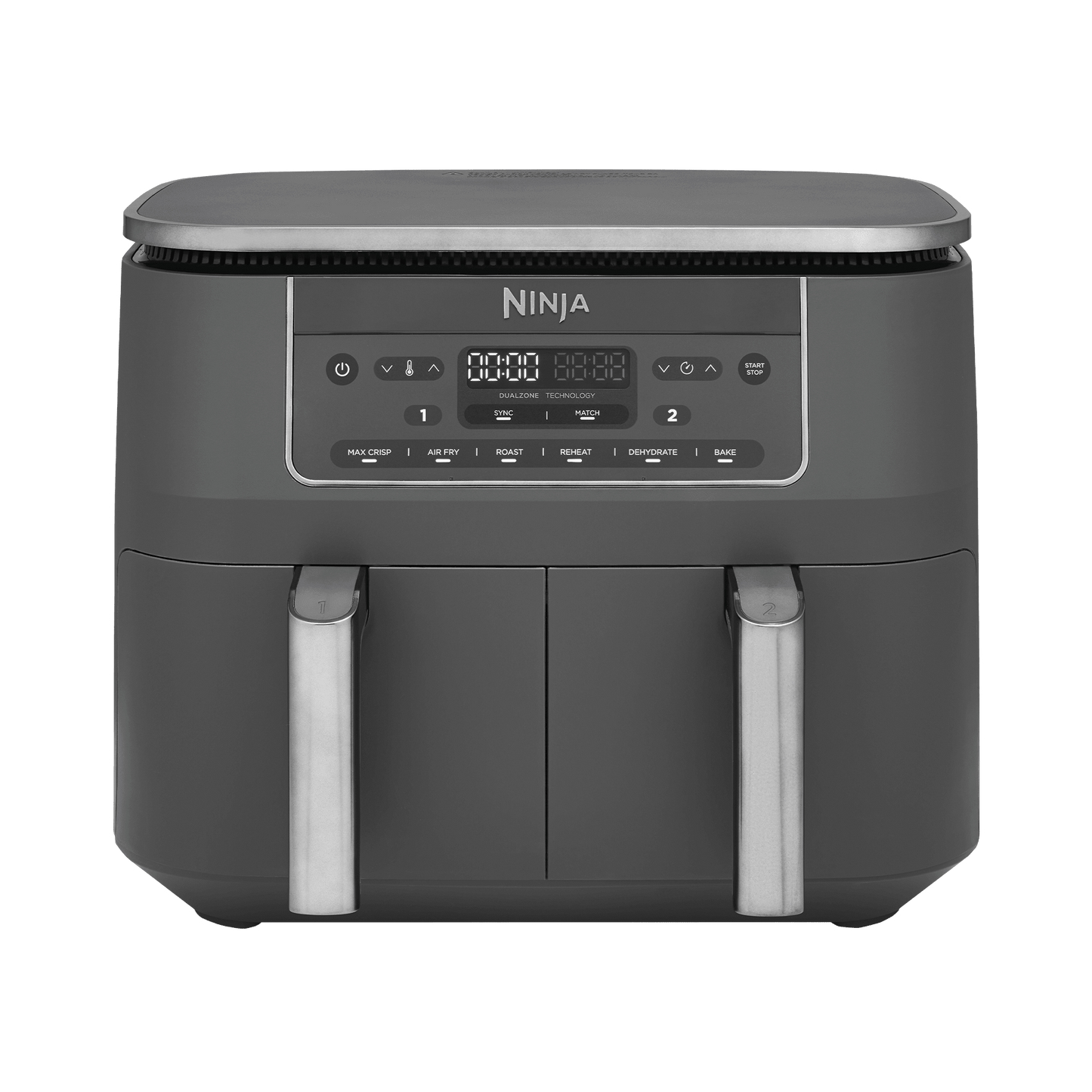 Ninja 6-in-1 Dual Zone Air Fryer 7.6L in Gun Metal Grey | DZ300UK | by SharkNinja