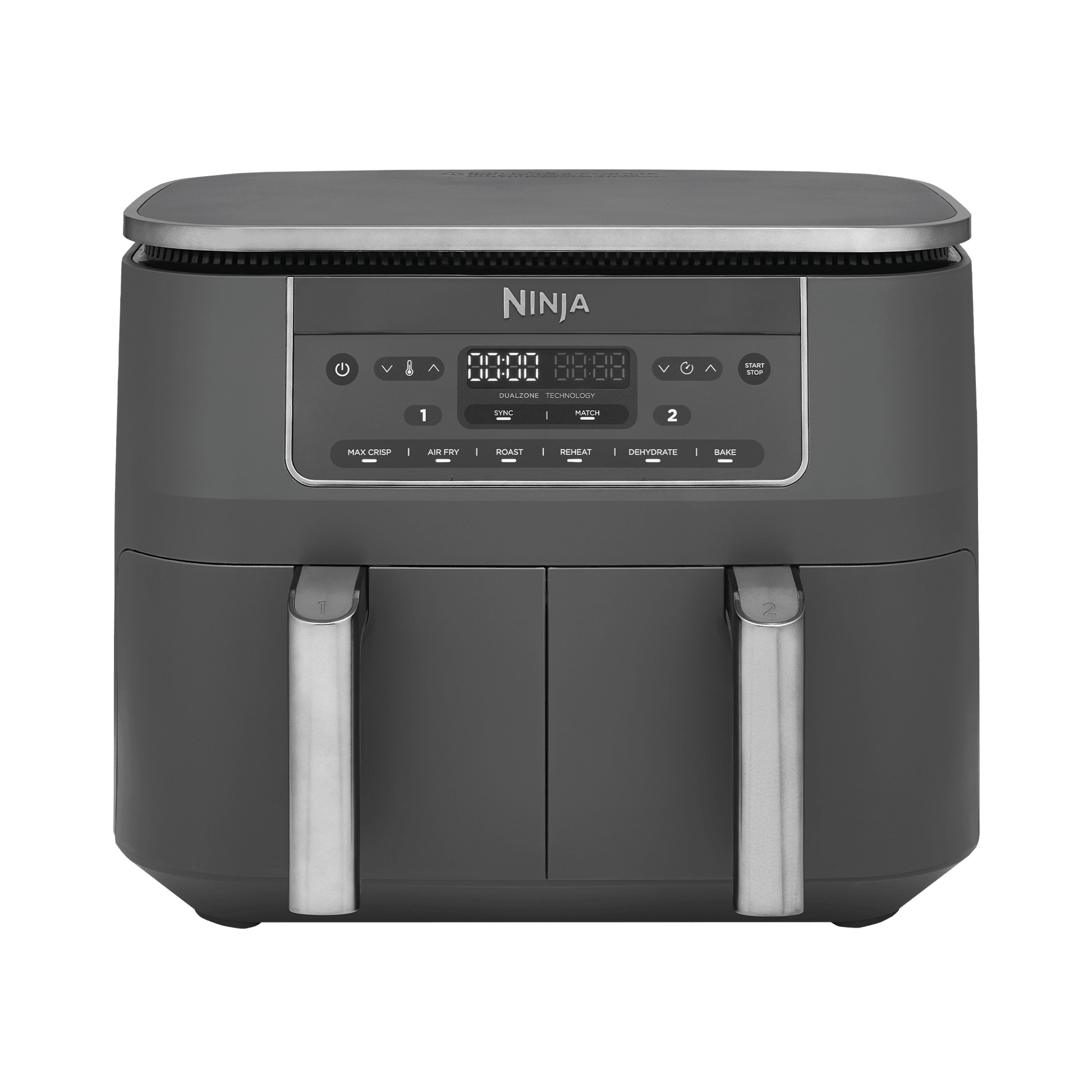 Ninja 6-in-1 Dual Zone Air Fryer 7.6L in Gun Metal Grey | DZ300UK | by SharkNinja